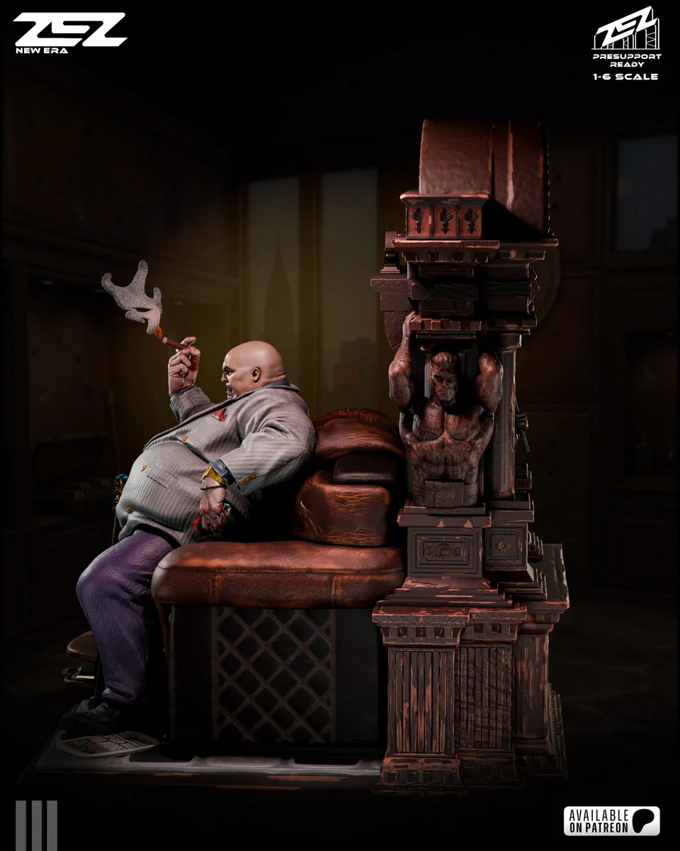 Kingpin Throne | Fan Art | 3D Printed Resin Model Garage Kit | *Un-Painted* | ZEZ Studio 5