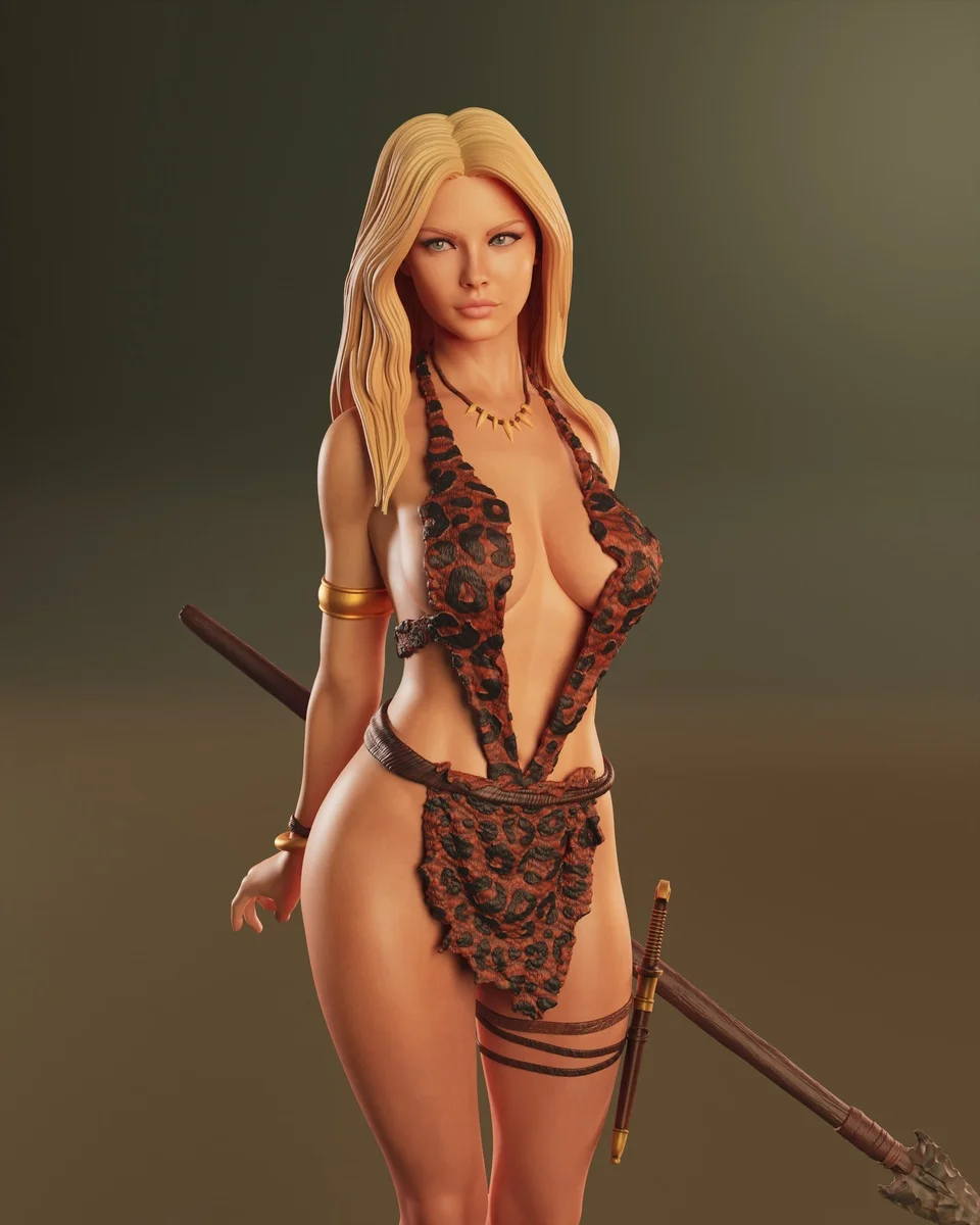 Sheena | Fan Art | 3D Printed Resin Model Garage Kit | *Un-Painted* | Abe3D 3
