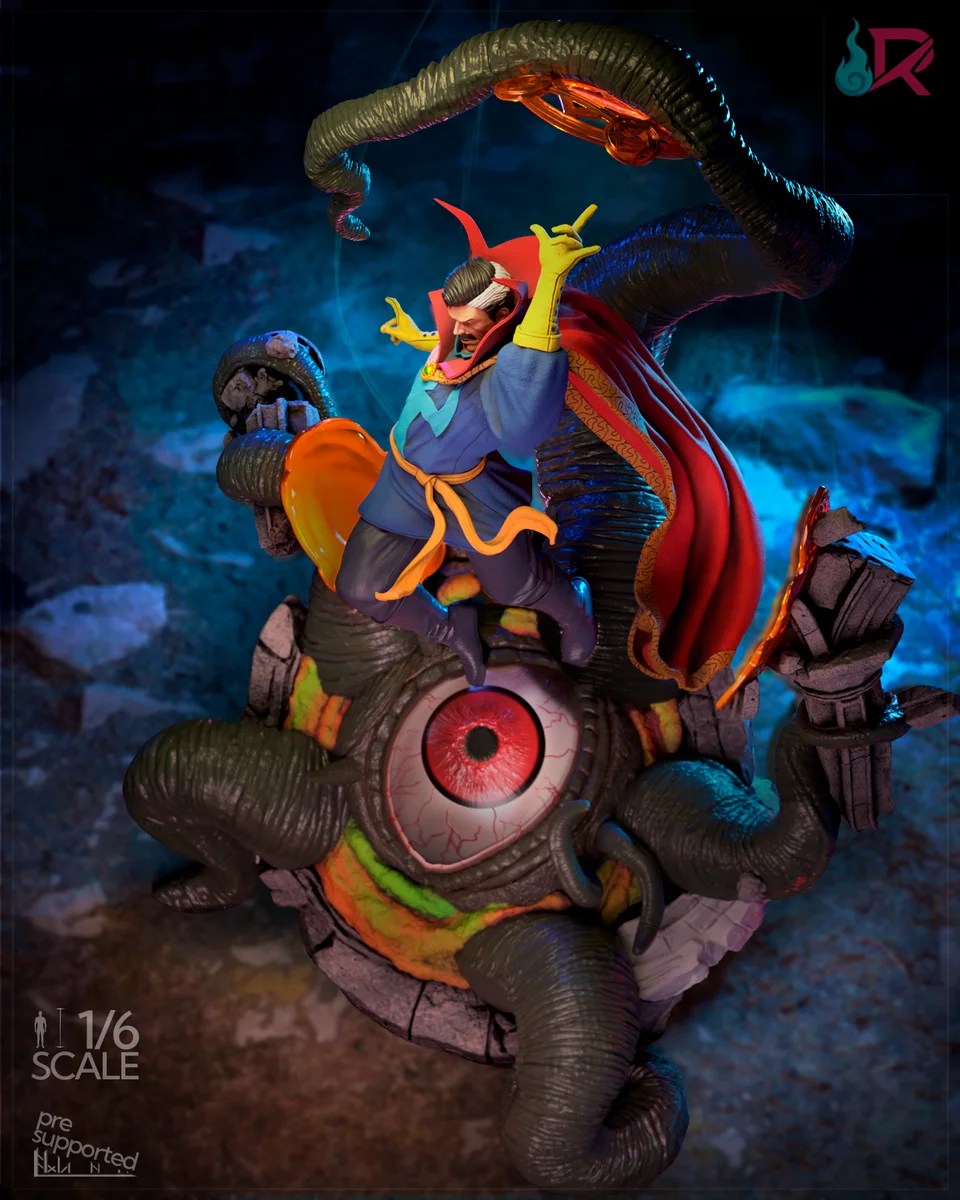 Dr. Strange vs. Shuma Gorath | Fan Art | 3D Printed Resin Model Garage Kit | *Un-Painted* | Rechtag 9