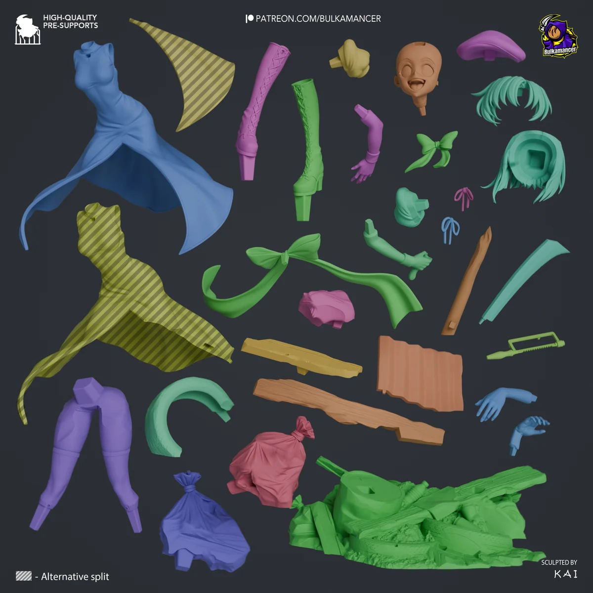 Rena | Fan Art | 3D Printed Resin Model Garage Kit | *Un-Painted* | Bulkamancer 8