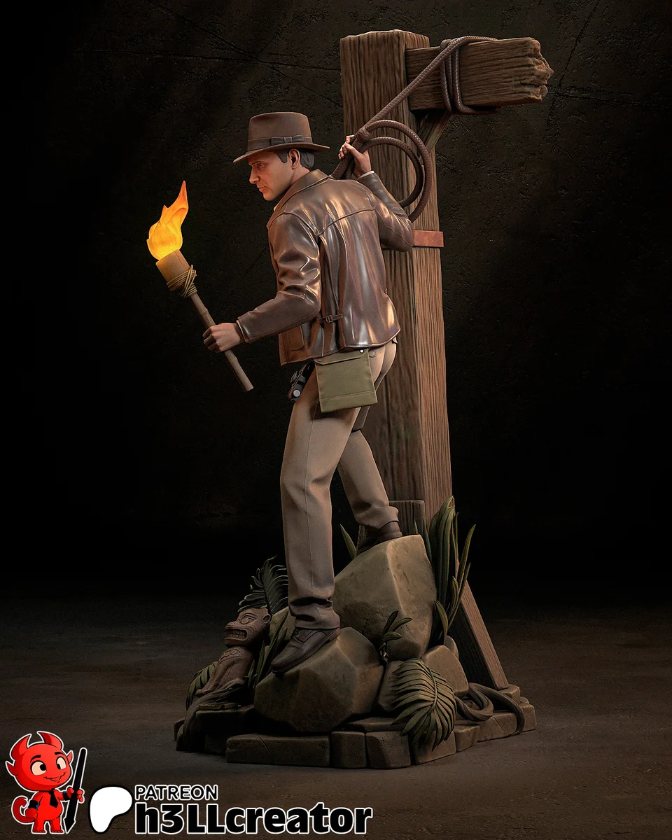 Indiana Jones | Fan Art | 3D Printed Resin Model Garage Kit | *Un-Painted* | H3LL Creator 7