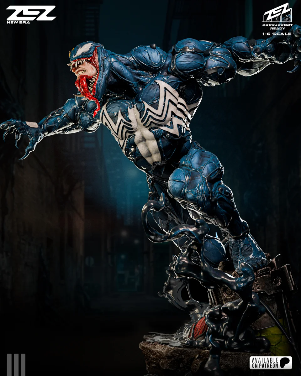Venom | Fan Art | 3D Printed Resin Model Garage Kit | *Un-Painted* | ZEZ Studio 5
