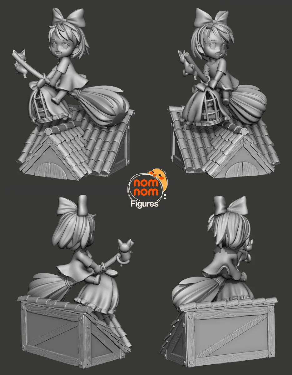 Chibi Kiki | Fan Art | 3D Printed Resin Model Garage Kit | *Un-Painted* | Nomnom 4