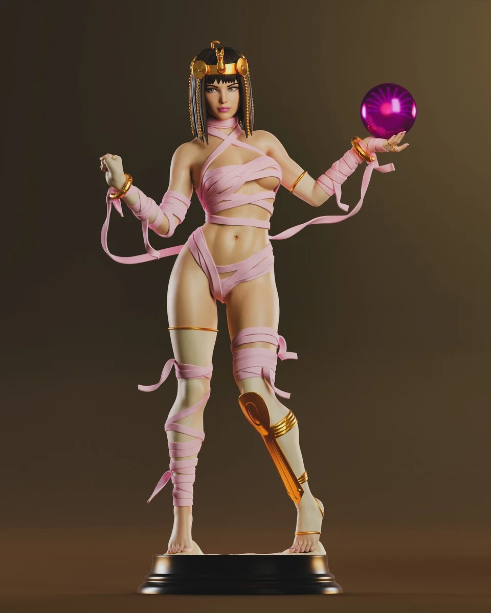 Menat | Fan Art | 3D Printed Resin Model Garage Kit | *Un-Painted* | Abe3D 16
