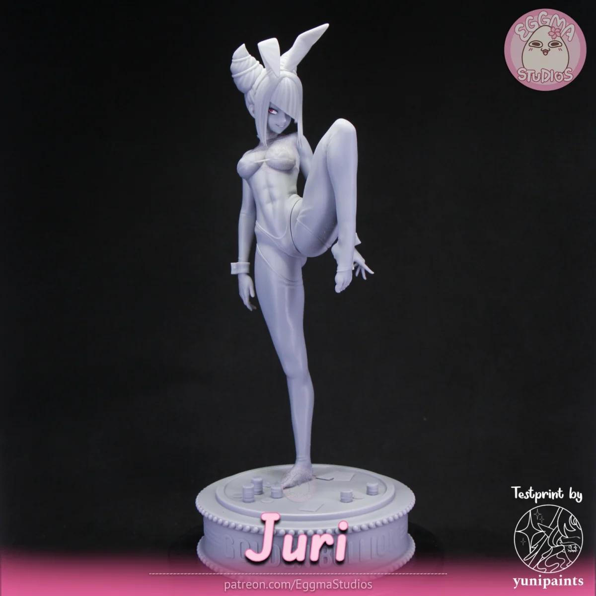 Juri | Fan Art | 3D Printed Resin Model Garage Kit | *Un-Painted* | EggmaStudios 18