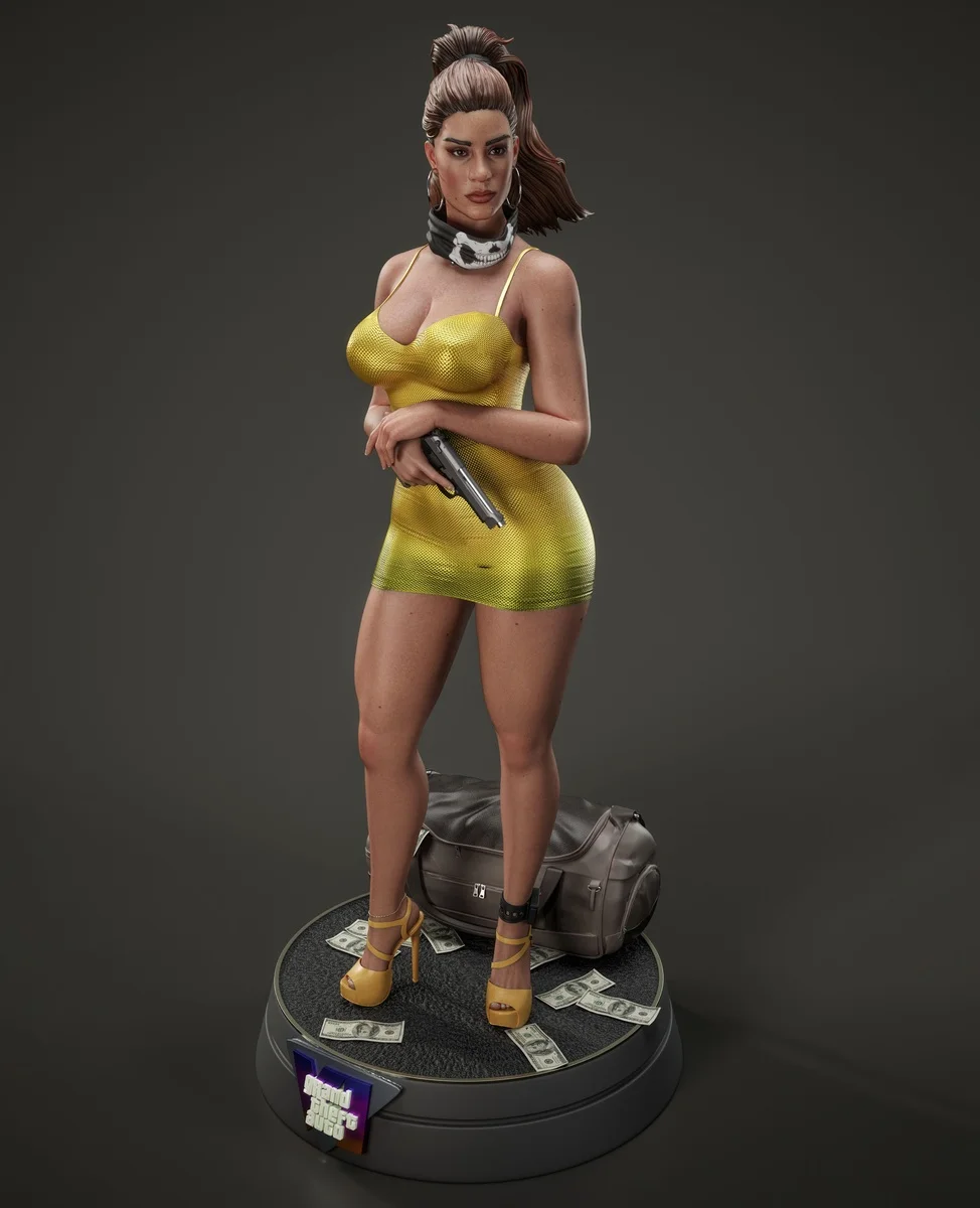 Lucia Caminos | Fan Art | 3D Printed Resin Model Garage Kit | *Un-Painted* | Abe3D