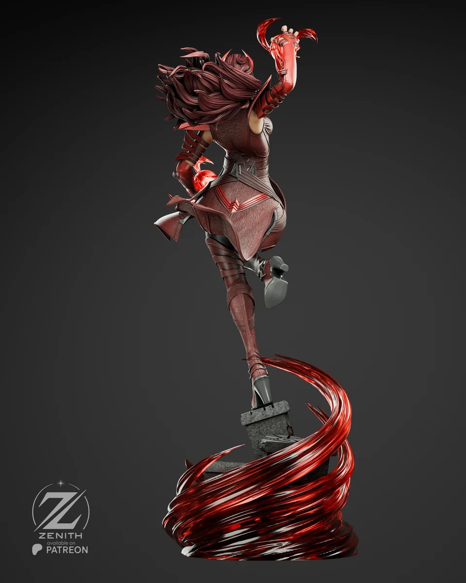 Scarlet Witch | Fan Art | 3D Printed Resin Model Garage Kit | *Un-Painted* | Zenith Studios 10