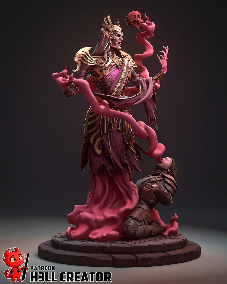 Vecna | Fan Art | 3D Printed Resin Model Garage Kit | *Un-Painted* | H3LL Creator 4