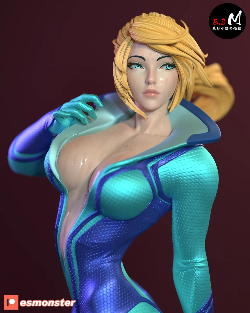 Samus Aran | Fan Art | 3D Printed Resin Model Garage Kit | *Un-Painted* | ES Monster 6