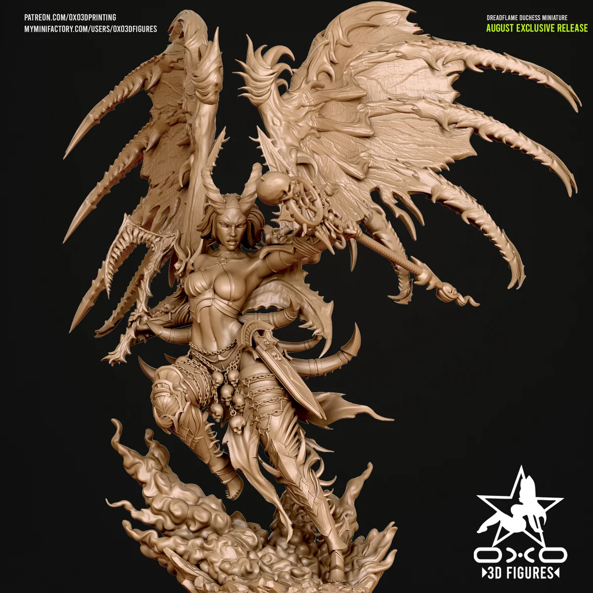 Dreadflame Duchess | Fan Art | 3D Printed Resin Model Garage Kit | *Un-Painted* | OXO3D 5