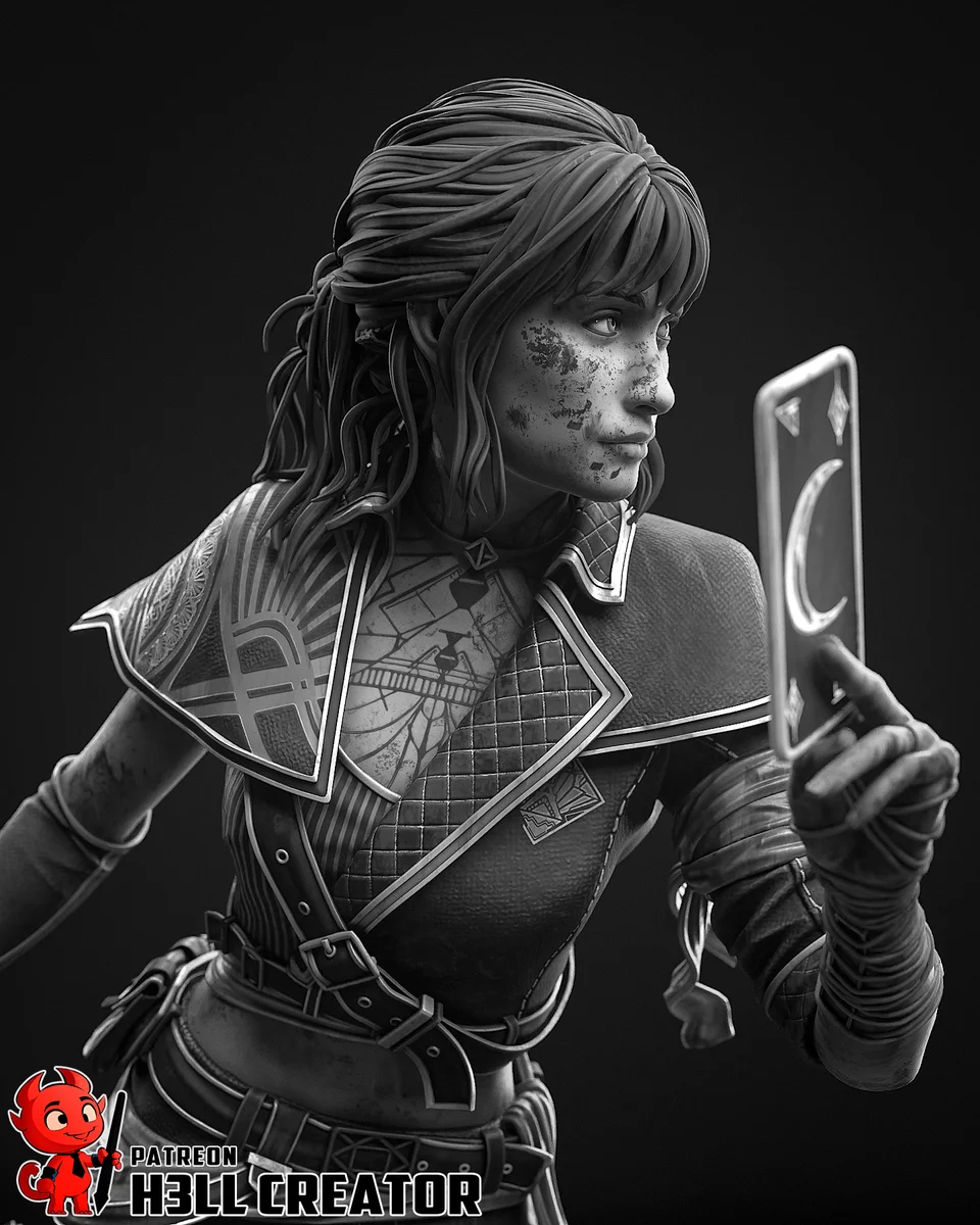 Sciel | Fan Art | 3D Printed Resin Model Garage Kit | *Un-Painted* | H3LL Creator 7