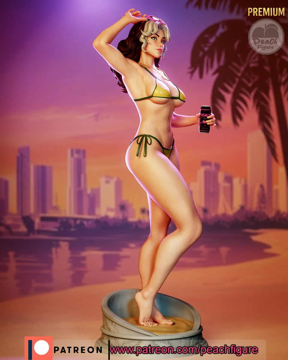 Rogue - GTAVI | Fan Art | 3D Printed Resin Model Garage Kit | *Un-Painted* | Peach Figure 8