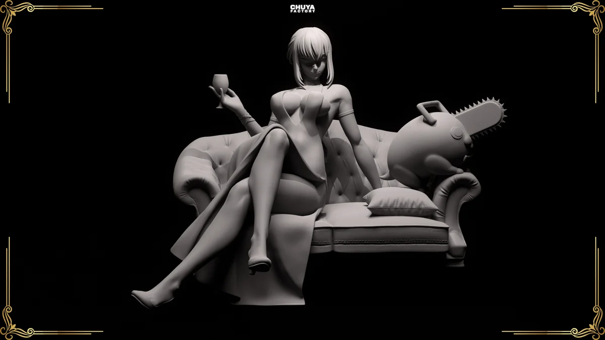 Makima | Fan Art | 3D Printed Resin Model Garage Kit | *Un-Painted* | Chuya Factory 9