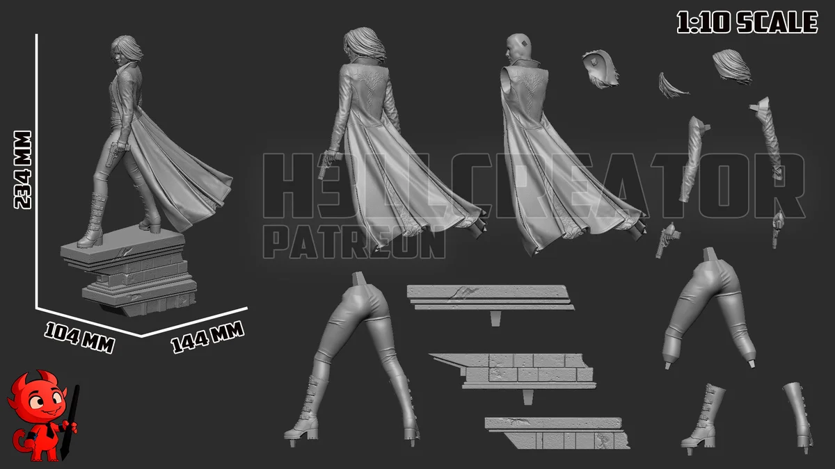 Selene | Fan Art | 3D Printed Resin Model Garage Kit | *Un-Painted* | H3LL Creator 13