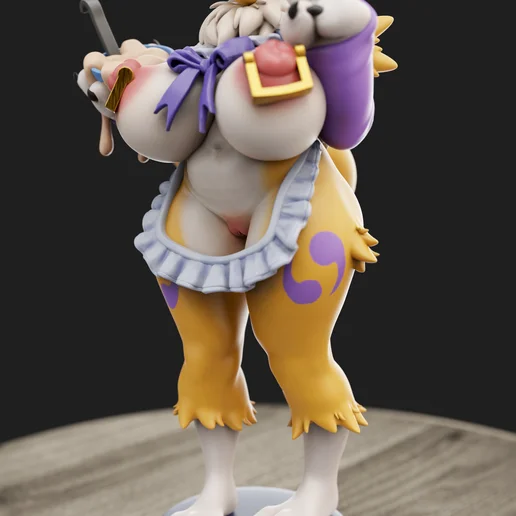 Cake Renamon | Fan Art | 3D Printed Resin Model Garage Kit | *Un-Painted* | AnyoneNSFW 5