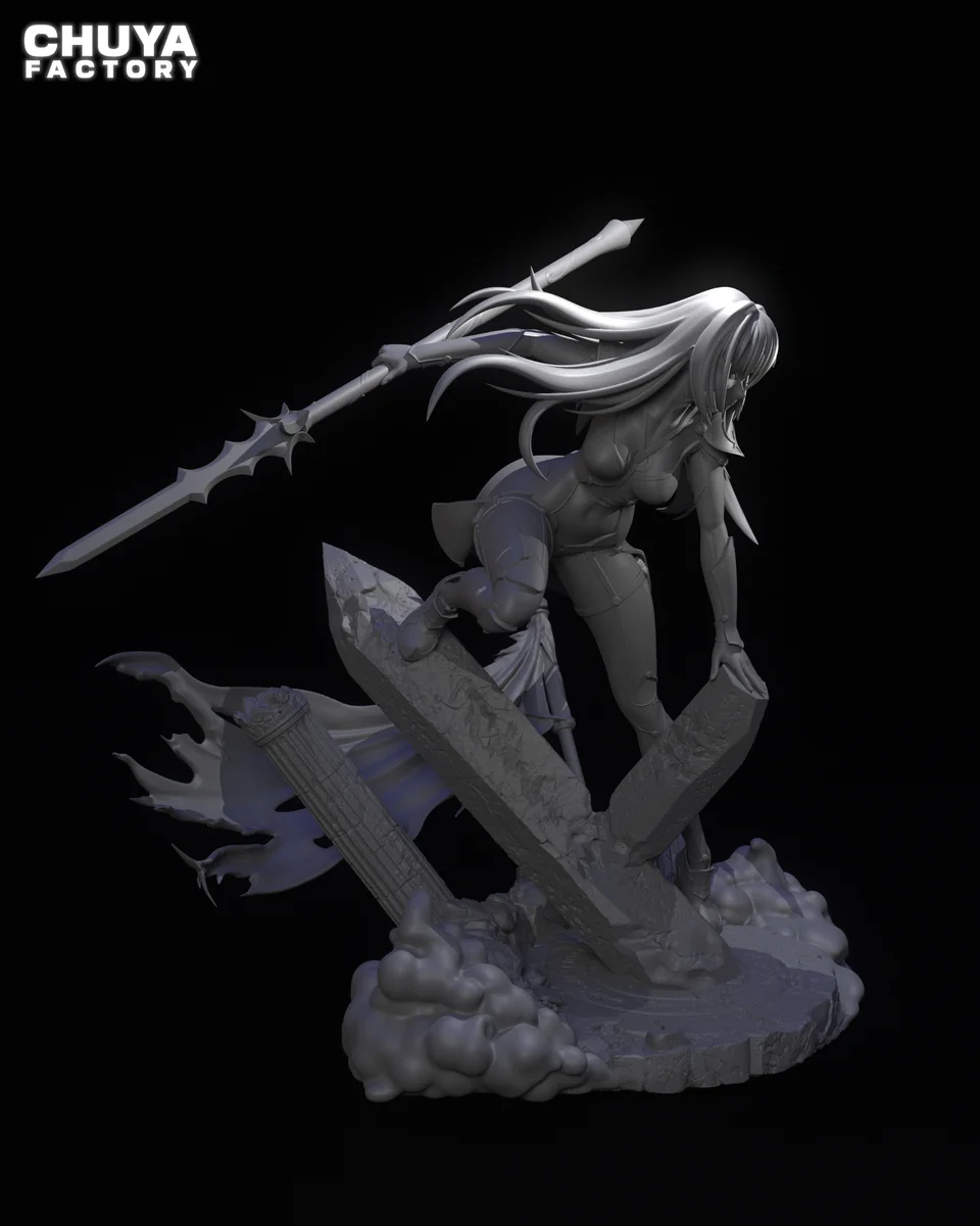 Scathach | Fan Art | 3D Printed Resin Model Garage Kit | *Un-Painted* | Chuya Factory 11