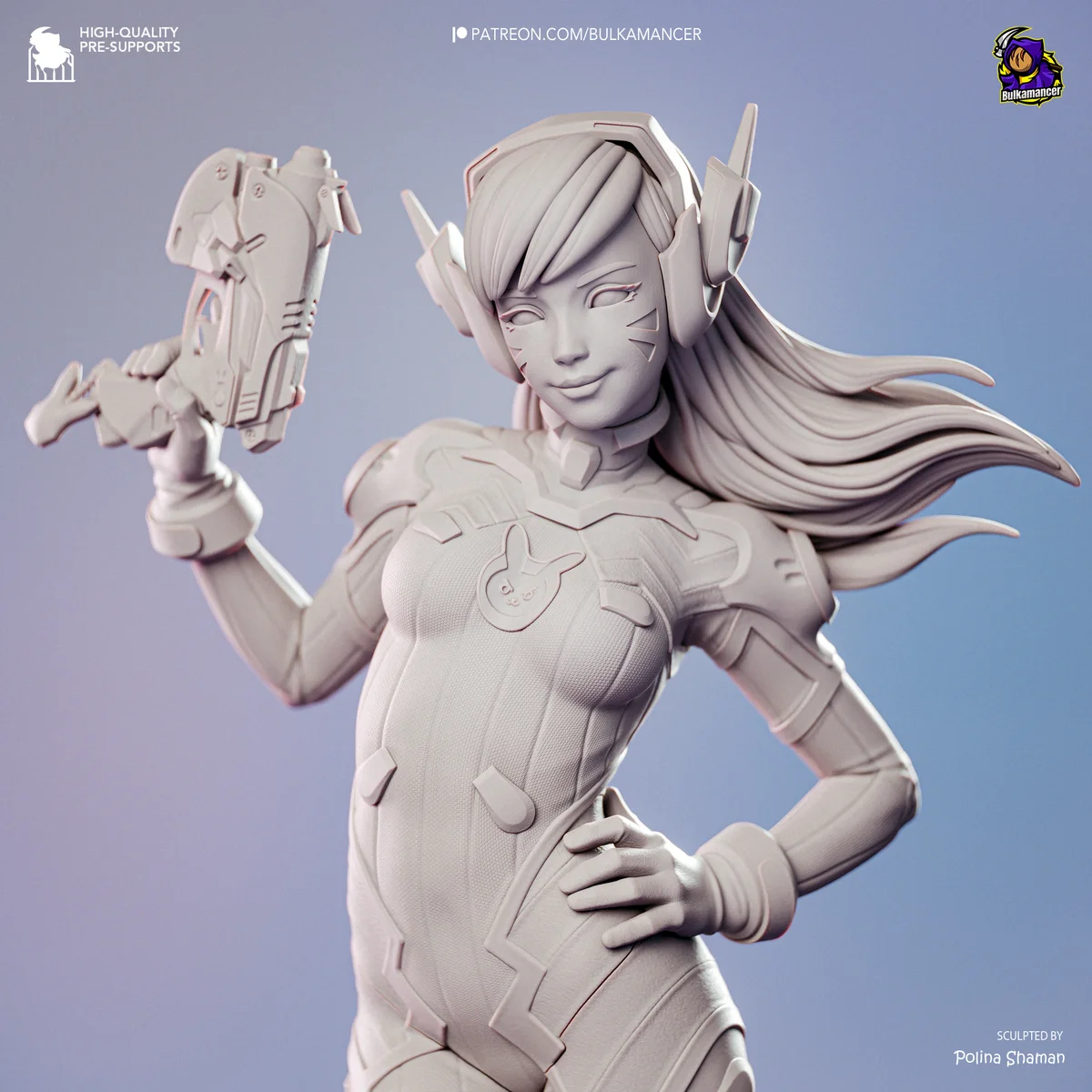 D.Va | Fan Art | 3D Printed Resin Model Garage Kit | *Un-Painted* | Bulkamancer 5