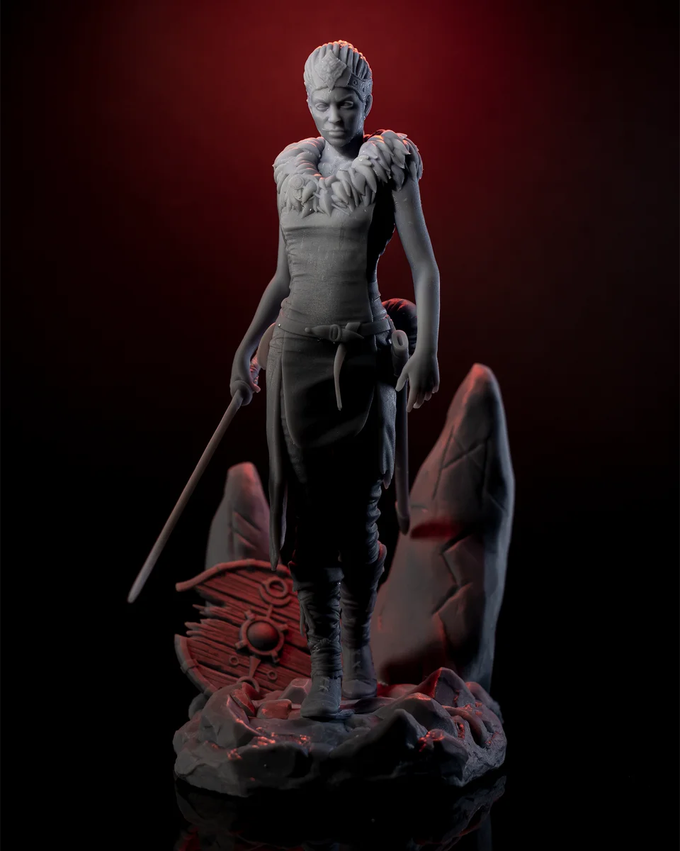Senua | Fan Art | 3D Printed Resin Model Garage Kit | *Un-Painted* | H3LL Creator 5