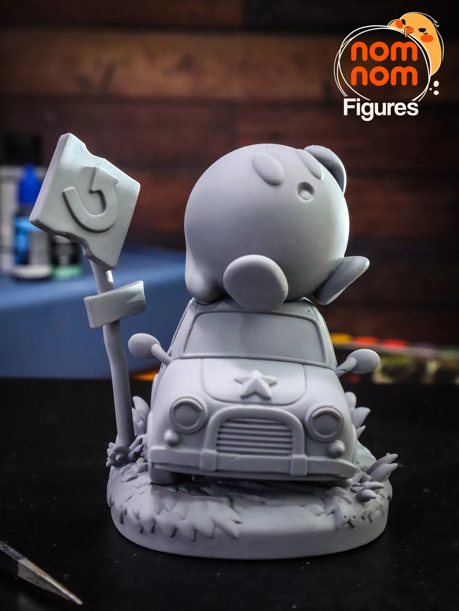 Chibi Kirby | Fan Art | 3D Printed Resin Model Garage Kit | *Un-Painted* | Nomnom 8