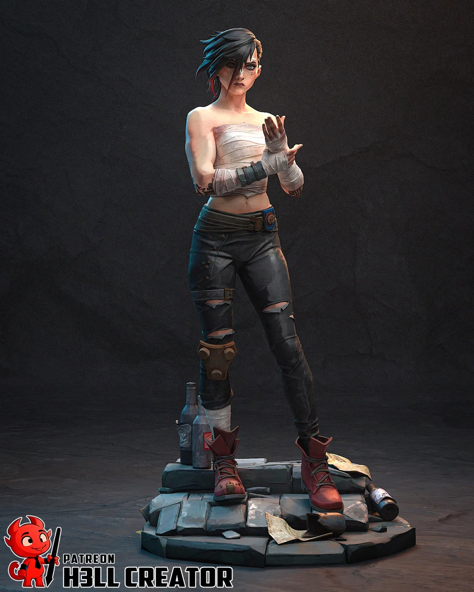 Arena Fighter | Fan Art | 3D Printed Resin Model Garage Kit | *Un-Painted* | H3LL Creator 4