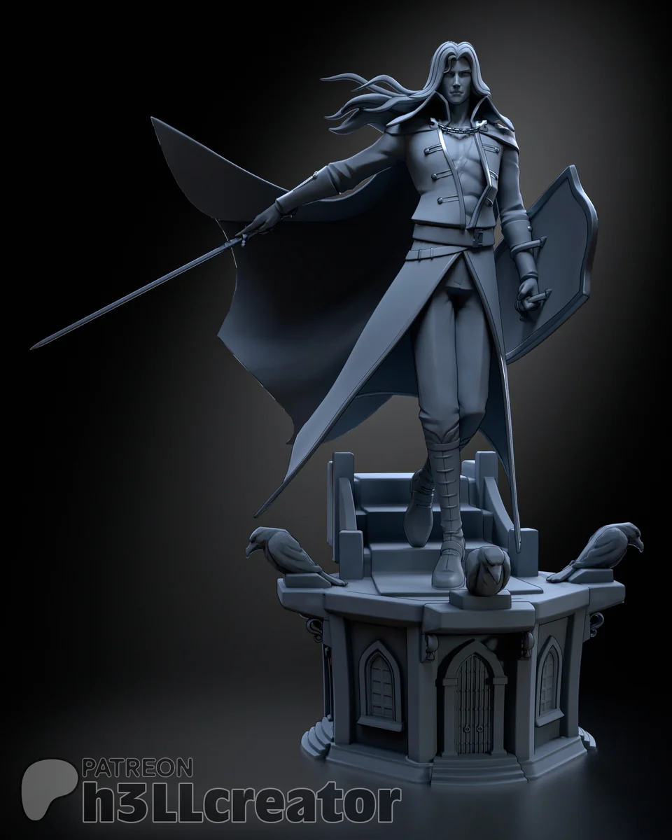 Alucard | Fan Art | 3D Printed Resin Model Garage Kit | *Un-Painted* | H3LL Creator 6