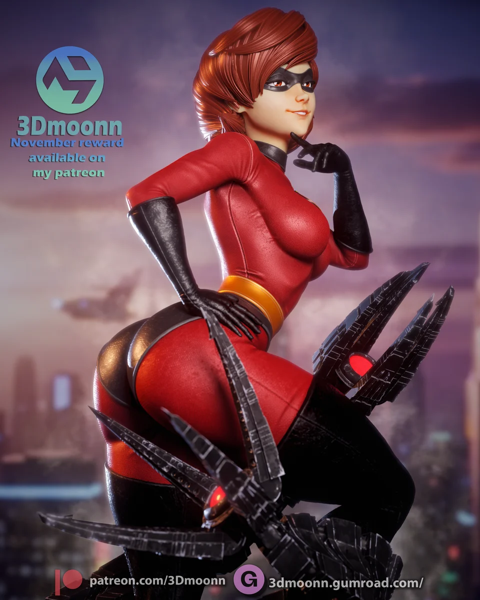 Elastigirl | Fan Art | 3D Printed Resin Model Garage Kit | *Un-Painted* | 3DMoonn 5