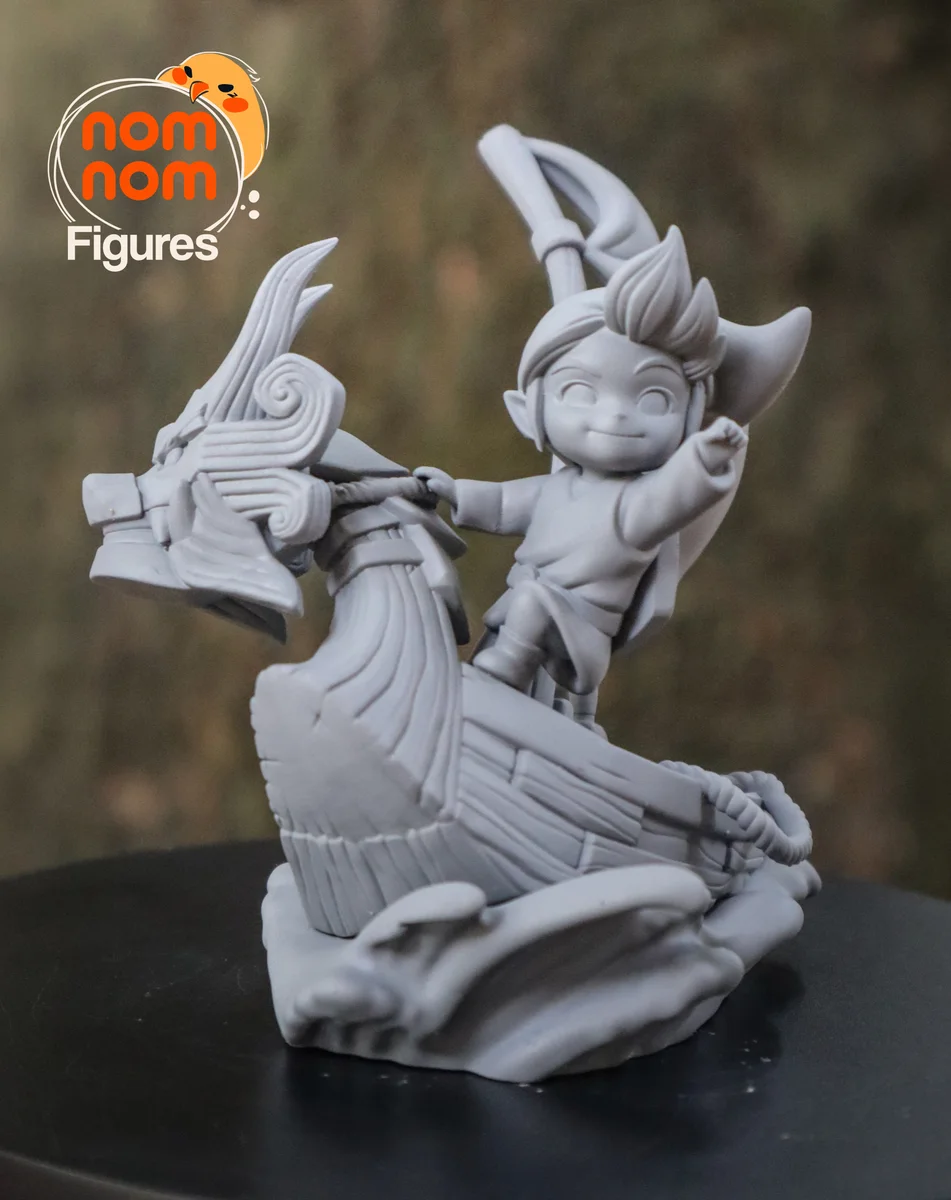 Chibi Wind Waker Link | Fan Art | 3D Printed Resin Model Garage Kit | *Un-Painted* | Nomnom 6