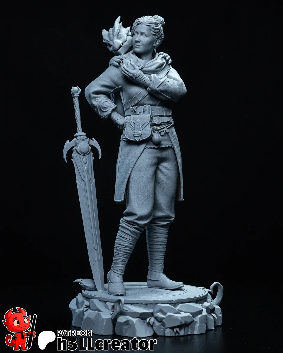 Zoe | Fan Art | 3D Printed Resin Model Garage Kit | *Un-Painted* | H3LL Creator 9