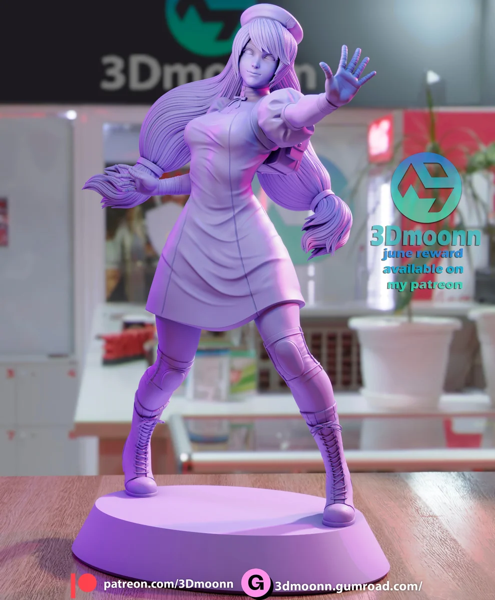 Sumo Girl | Fan Art | 3D Printed Resin Model Garage Kit | *Un-Painted* | 3DMoon 8