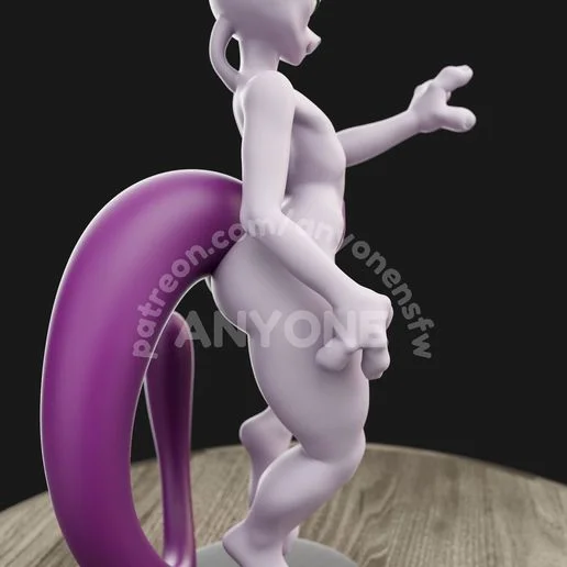 Mewtwo | Fan Art | 3D Printed Resin Model Garage Kit | *Un-Painted* | AnyoneNSFW 3