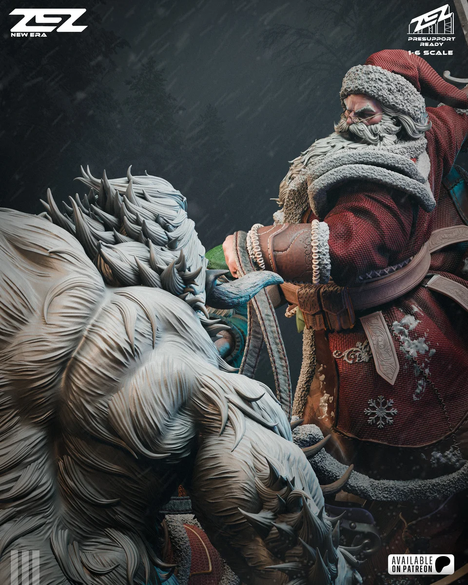 Santa Claus | Fan Art | 3D Printed Resin Model Garage Kit | *Un-Painted* | ZEZ Studio 12