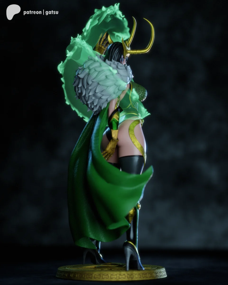 Lady Loki | Fan Art | 3D Printed Resin Model Garage Kit | *Un-Painted* | Gatsu Studios 4