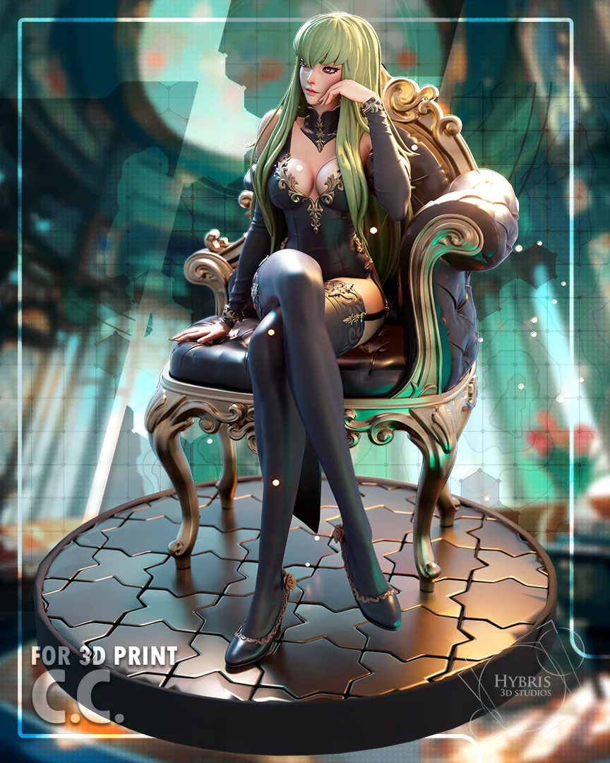 C.C. (Empress Dress) | Fan Art | 3D Printed Resin Model Garage Kit | *Un-Painted* | Hybris Studios 3