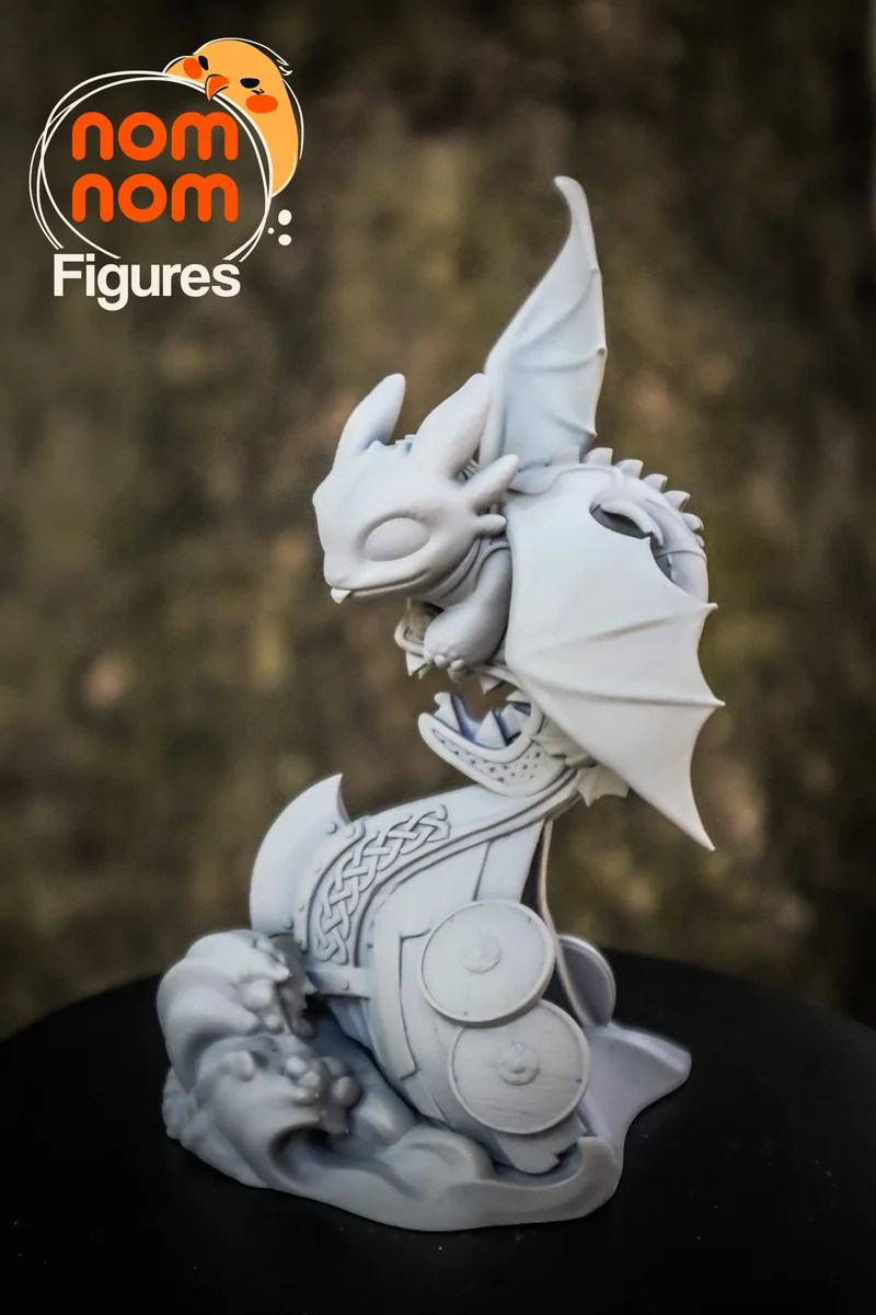 Chibi Toothless | Fan Art | 3D Printed Resin Model Garage Kit | *Un-Painted* | Nomnom 4