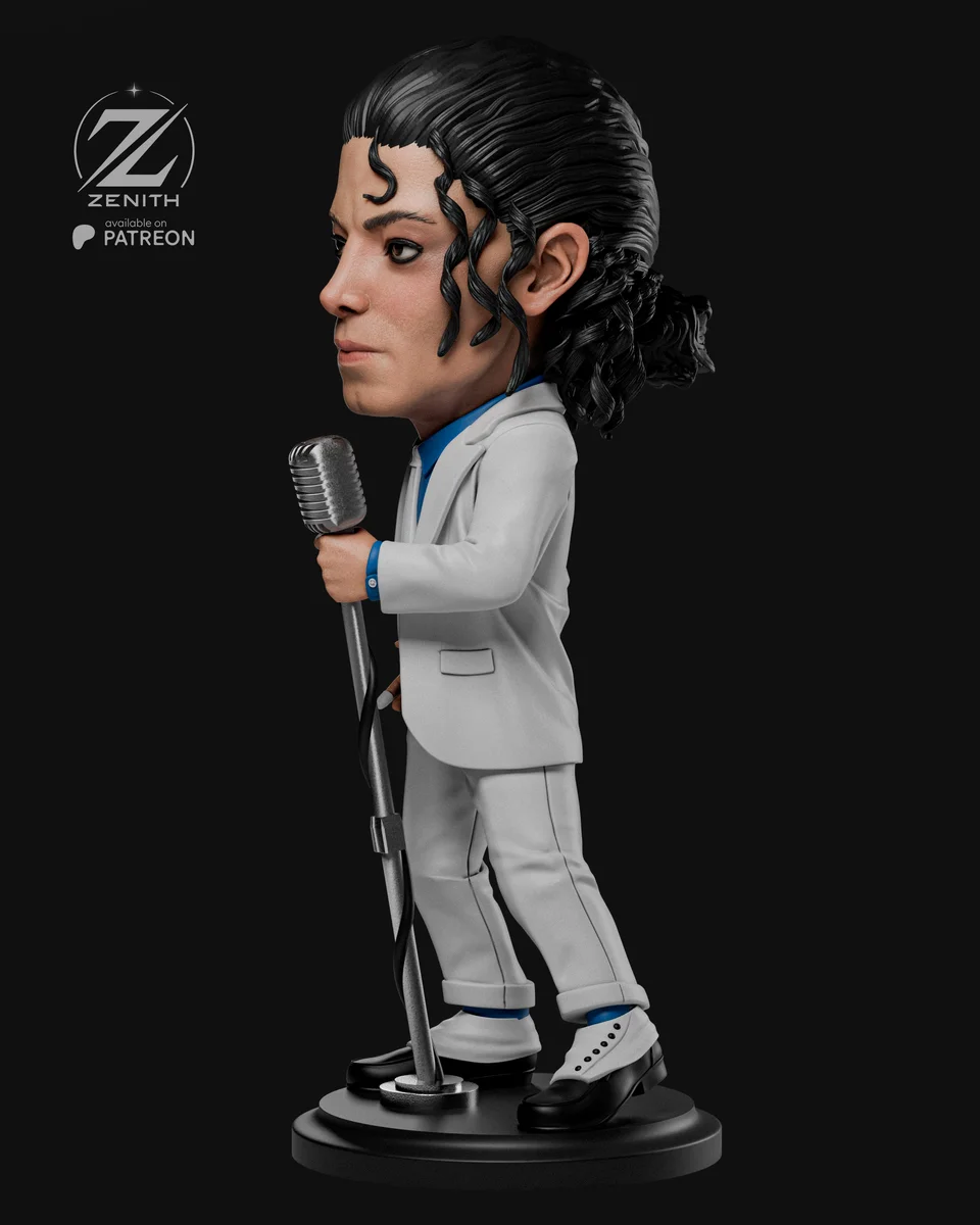 Chibi Michael Jackson | Fan Art | 3D Printed Resin Model Garage Kit | *Un-Painted* | Zenith Studios 4