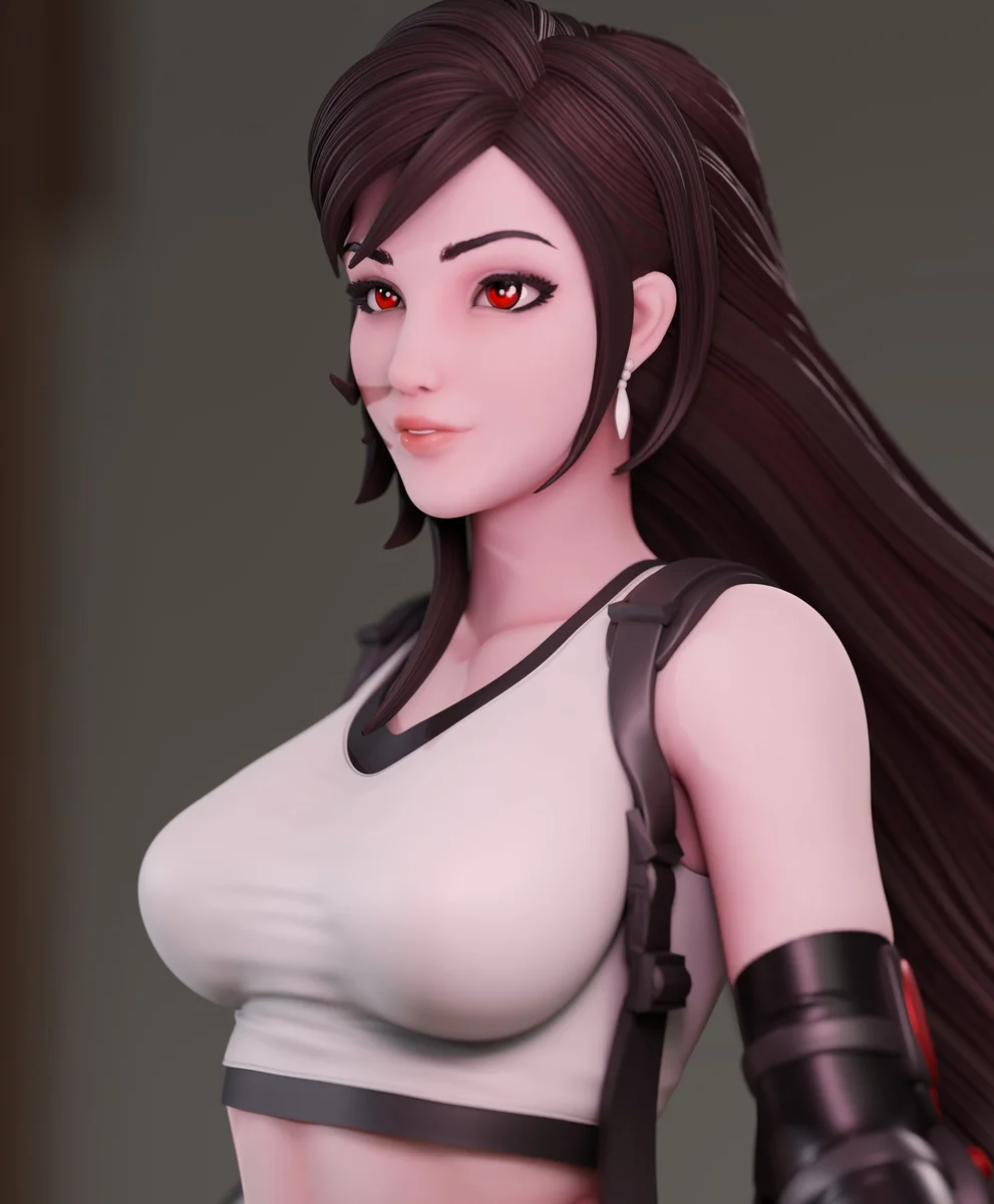 Tifa | Fan Art | 3D Printed Resin Model Garage Kit | *Un-Painted* | Momoji 6