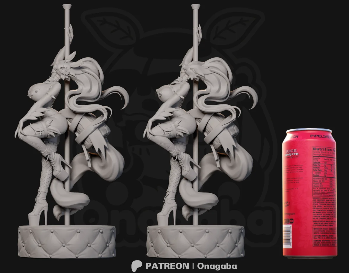 Reshiram Pole Dancer | Fan Art | 3D Printed Resin Model Garage Kit | *Un-Painted* | ONAGABA 14