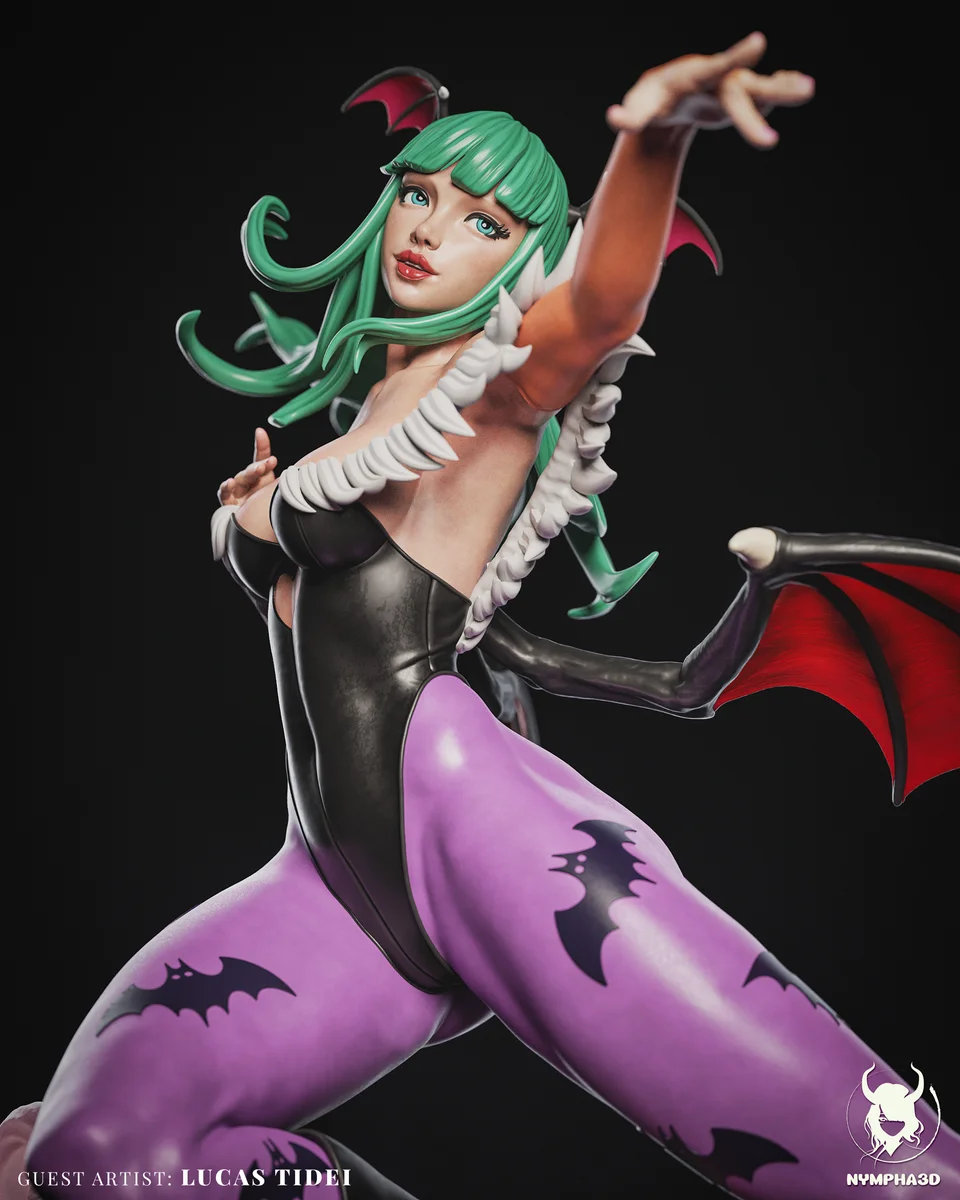 Morrigan | Fan Art | 3D Printed Resin Model Garage Kit | *Un-Painted* | Nympha3D 5