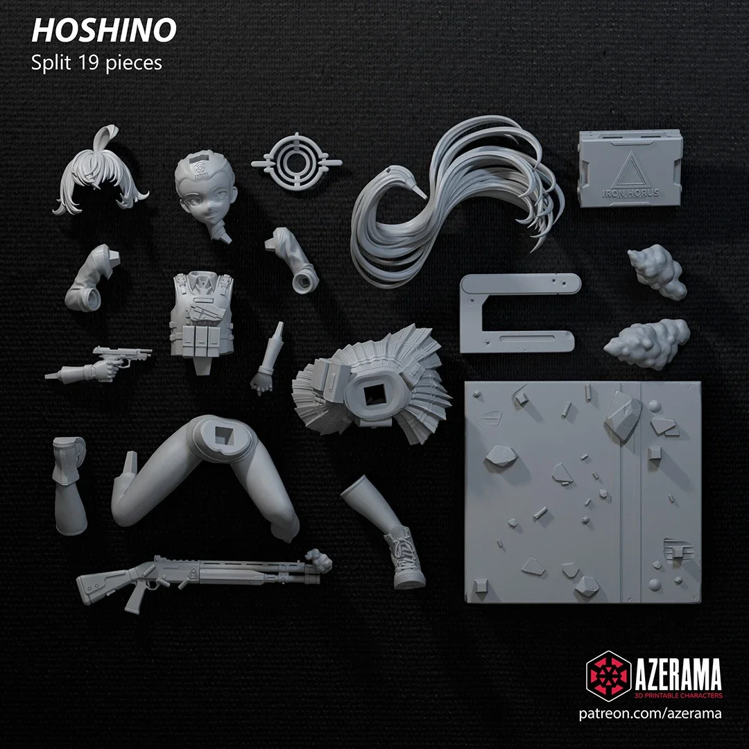Hoshino | Fan Art | 3D Printed Resin Model Garage Kit | *Un-Painted* | Azerama 3