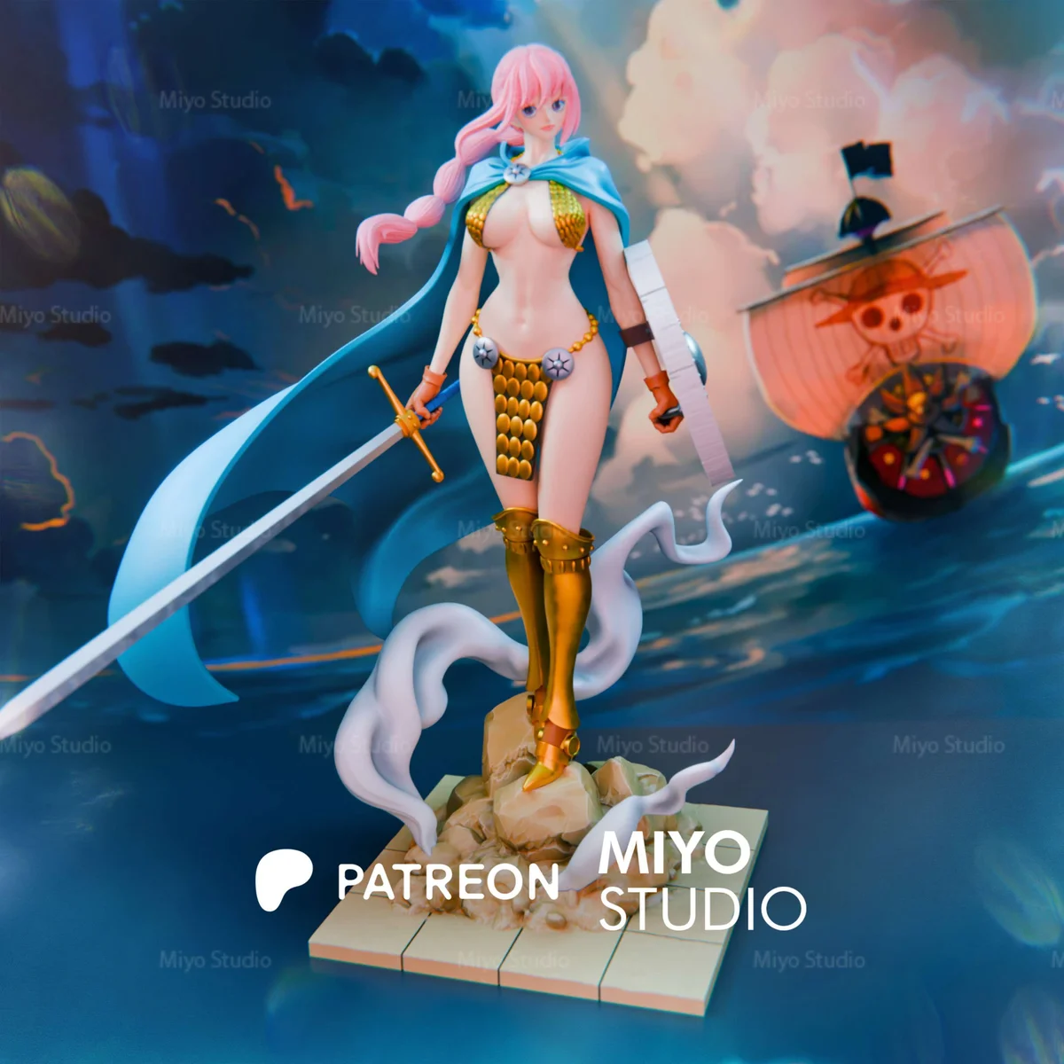 Rebecca | Fan Art | 3D Printed Resin Model Garage Kit | *Un-Painted* | MiyoStudio 3