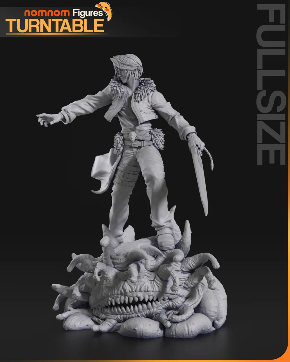 Squall Leonhart | Fan Art | 3D Printed Resin Model Garage Kit | *Un-Painted* | Nomnom 10
