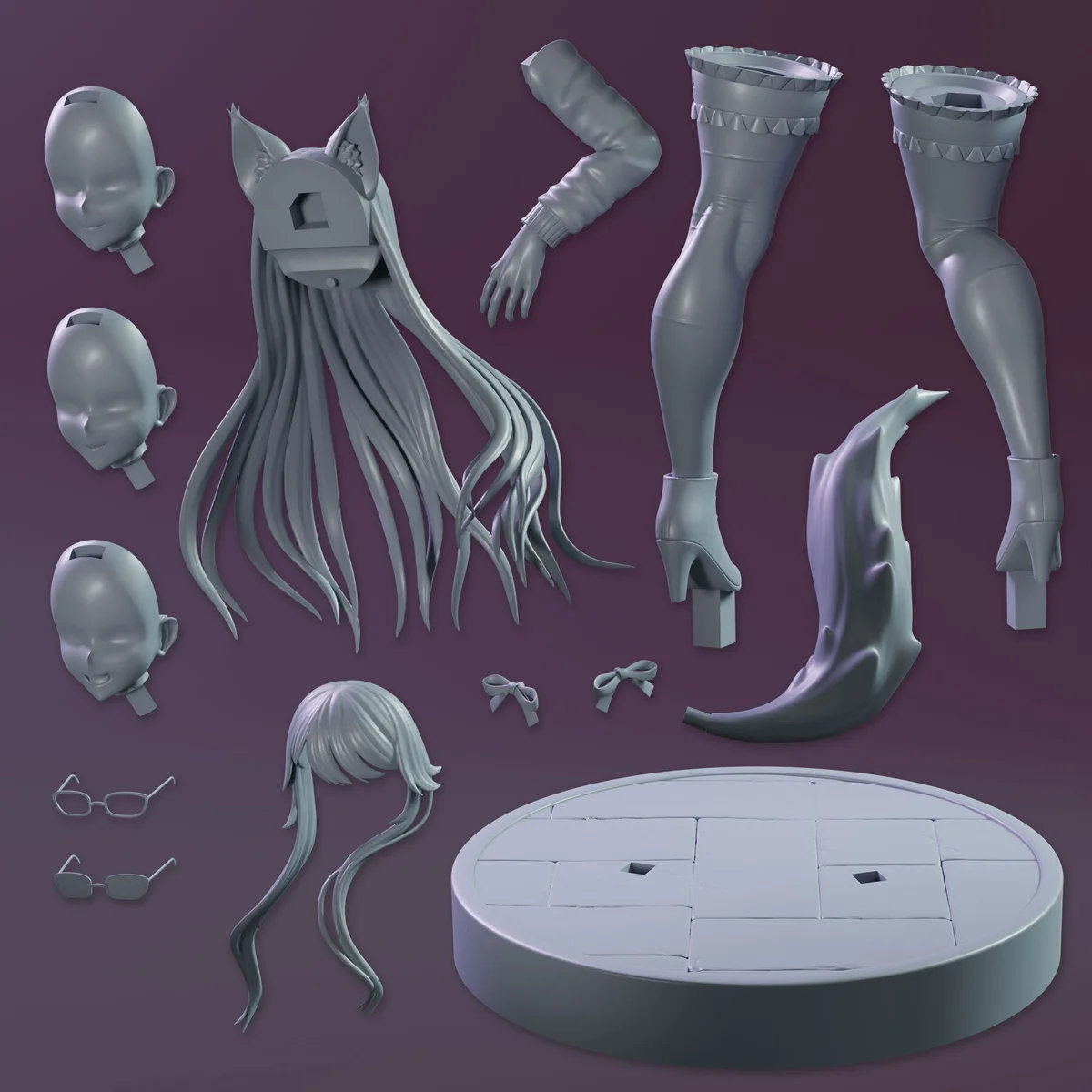 Cat Girl Cosplay | Fan Art | 3D Printed Resin Model Garage Kit | *Un-Painted* | KiTNo 7