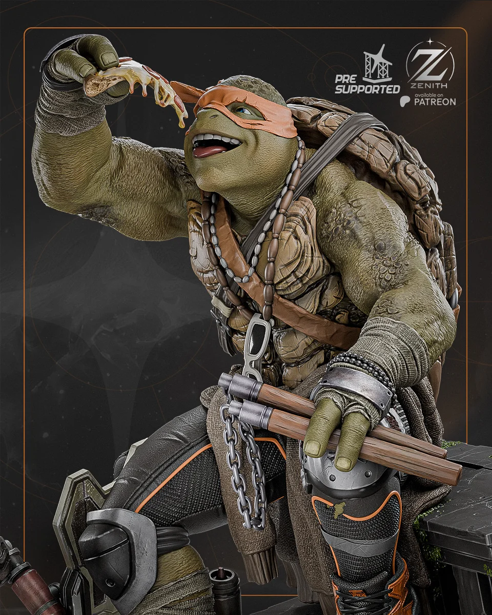 Michelangelo TMNT | Fan Art | 3D Printed Resin Model Garage Kit | *Un-Painted* | Zenith Studios