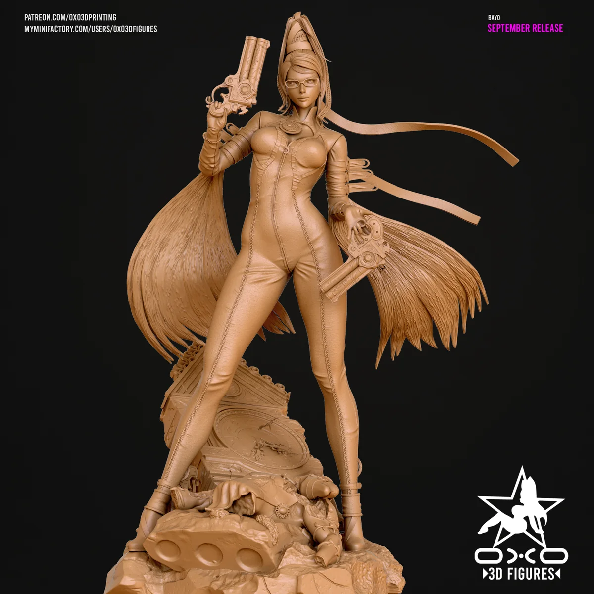Bayonetta | Fan Art | 3D Printed Resin Model Garage Kit | *Un-Painted* | OXO3D 7