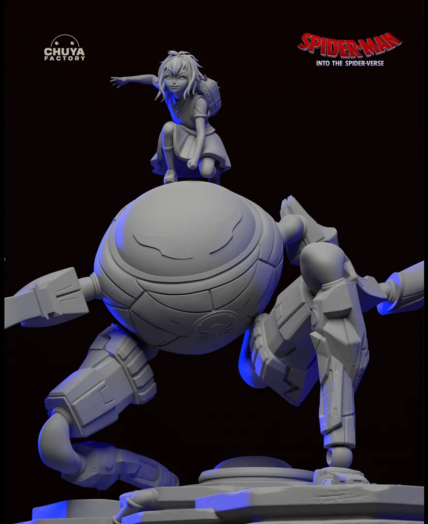 Peni Parker | Fan Art | 3D Printed Resin Model Garage Kit | *Un-Painted* | Chuya Factory 12