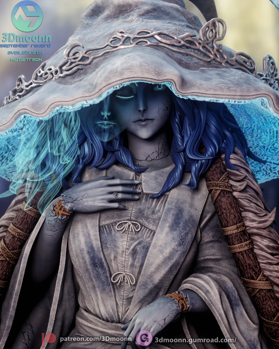 Ranni The Witch | Fan Art | 3D Printed Resin Model Garage Kit | *Un-Painted* | 3DMoonn 8
