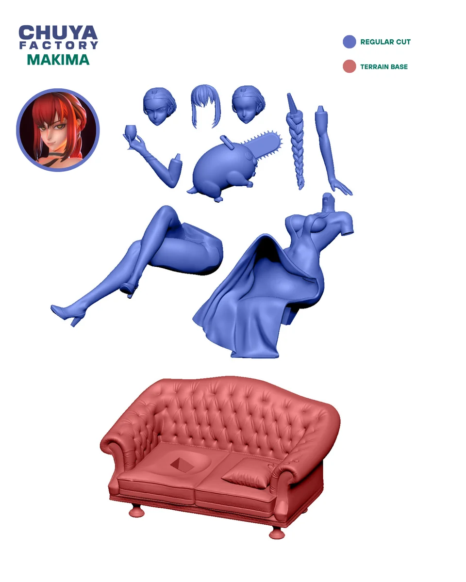 Makima | Fan Art | 3D Printed Resin Model Garage Kit | *Un-Painted* | Chuya Factory 15