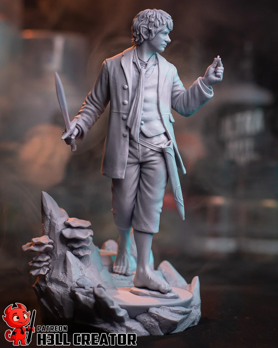Bilbo Baggins | Fan Art | 3D Printed Resin Model Garage Kit | *Un-Painted* | H3LL Creator 13