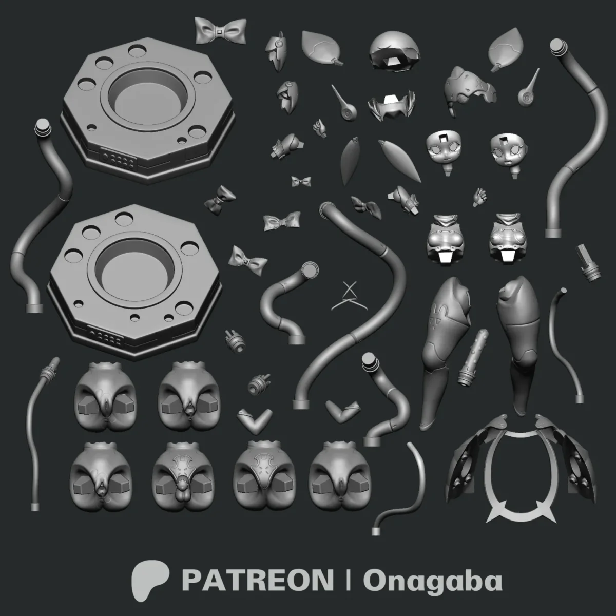 Aria Robot Form | Fan Art | 3D Printed Resin Model Garage Kit | *Un-Painted* | ONAGABA 26