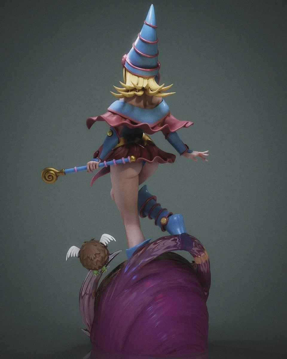 Dark Magician Girl | Fan Art | 3D Printed Resin Model Garage Kit | *Un-Painted* | Abe3D 10
